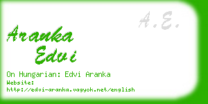 aranka edvi business card